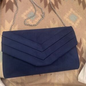 Chic Navy Crossbody Bag with Chain Strap